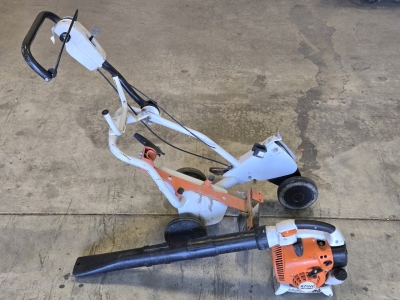 Stihl BG86C Gas Powered Blower & Stihl Concrete Saw Dolly (For TS700 Saw)