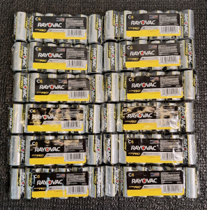 (1) Case Of (12) 6-Packs Of Rayovac ALC-6J Ultra Pro Industrial C Alkaline Batteries