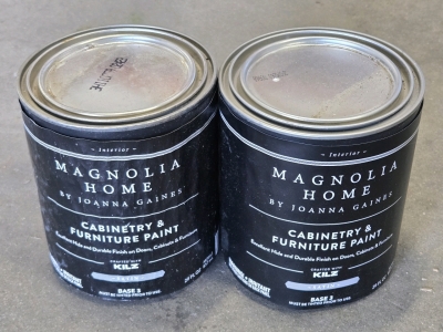 (2) Magnolia Home by Joanna Gaines KILZ Cabinetry/Furniture Interior Paint Cans - Satin&bull;Base 3 - 29 FL OZ / +$60 Combined Value!