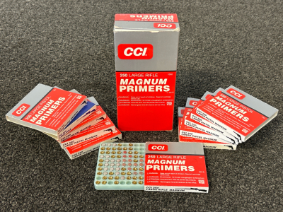 CCI Magnum Primers: 250 Large Rifle and 350 Large Pistol