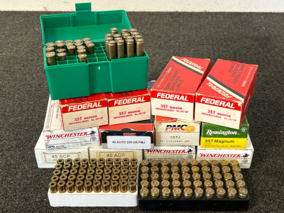 Mixed Brass: 45 ACP/ Auto, 357 Magnum, 30-06 SPRG, And 30-39 Win