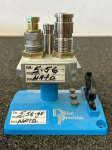 Dillon Precision 5.56 NATO Reloading Die Set On Toolhead