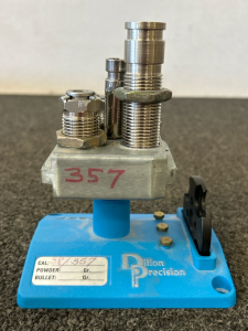 Dillon Precision 38/ 357 Reloading Die Set On Toolhead