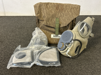 Vintage German Gas Mask With Bag