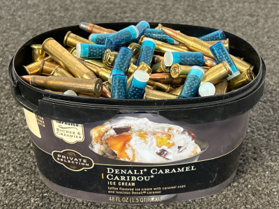 Container With 100+ Rounds Of Mixed Ammunition