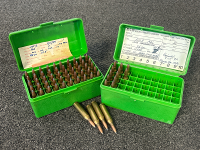 (66) Rnds Of 243 Cal Ammo In Green Case
