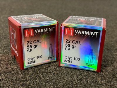 Hornady Varmint 22 Cal 55 Gr. SP (200 Count)