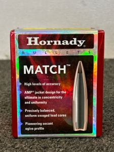 Box Of Hornady 30 Cal 168 Gr. BTHP (100 Ct)