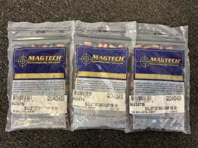 Magtech 357 Mag SJHP 158 Gr. Bullets (300 Count)