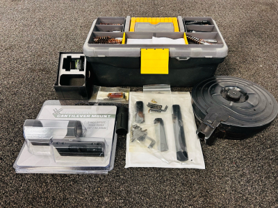 Gun Cleaning Supplies, Small Tactical Green Laser Sight, Sport Series Cantilever Mount, M-Lok Picatinny Rail, AK-47 Drum and More