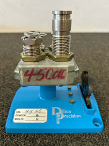 Dillon Precision .45 Colt Reloading Die Set On Toolhead