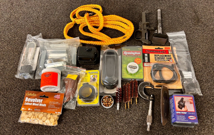 Gun Locks, Remington percussion Caps, Replacement Slingshot Band, Scope Covers, Super Thumb Speed Loader and More