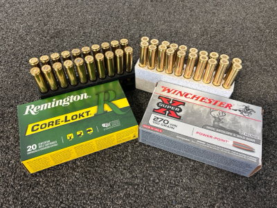 Box Of Winchester Super-X 270 Win 160 Gr. And Box Of Remington Core-Lokt 270 Win 130 Gr. (40 Rnds Total)