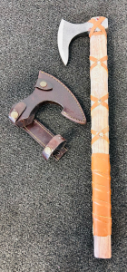 20" Overall Length Custom Ragnar Viking Axe With Sheath