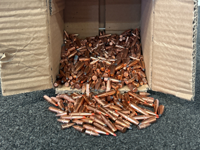 Box With Mixed Bullets: 30 Cal Spitzer Boat Tail/ Spire Point and 6.5 mm SST