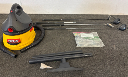 Stinger Wet/Dry Vac, Tent Pegs, Pro Formula Golf Clubs