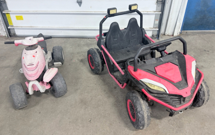(1) Electric Toy Car- Missing Charger & (1) Kids Ride On Quad Bike