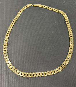 14K Gold Stamped Cuban Link Chain 24 Inch 10MM Unverified