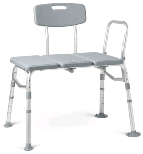 (1) Medline Transfer Bench G3-100KBX1 - For Bathtubs & Showers, Adjustable Shower Bench and Bath Seat For Seniors and Adults, Slip-Resistant Feet, Heavy-Duty 400 lb. Weight Capacity, Tool-Free Assembly