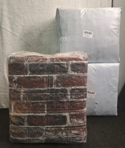 (2) 40-Piece Packs Of 13.5" x 15" 3D Foam, Thin Block, Self Adhesive Wall Panels, Red Brick<br/>