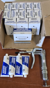 (14) *New* Boxes of Contractor Grade Galvanized Tacker Staples - &frac12;" x ⁵/&sup1;⁶&ldquo; - 10,000ct Per Box | +$200 Combined Value! & Graco Grease Gun w/ (4) Fusion Grease Tubes
