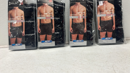 34 Pairs OfMichael Morgan 3Pack Boxer Broefs Sm
