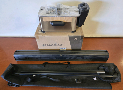 Costway Professional Grade Deep Fryer & Roll-Up Display w/ Carry Bag - 34"W