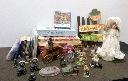 Kids Games, Collectible Doll, Books, Holiday Signs, and More