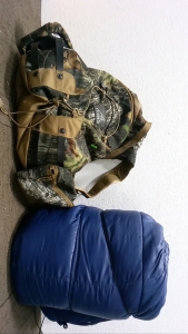 Gerber Hunting Backpack, Blue Sleeping Bag 76"L x 30"W