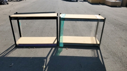 (2) Metal Shelf Racks