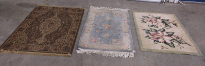 (3) Assorted Designed Hand Made Rugs