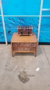 End Table And Vintage Trunk