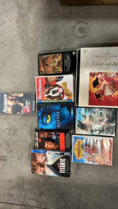 (4) Boxes OF Assorted DVD VHS And Games