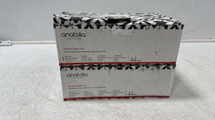 Anatolia Ceramic Wall Tile (2) Boxes Of SoHo Halo Grey Matt 2x12in Each