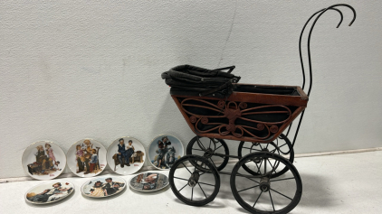 Norman Rockwell Collectors Plates, Antique Baby Carriage