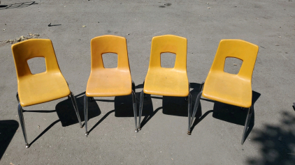 (4) School Age Yellow Chair