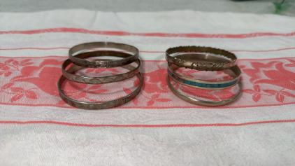 Assorted Silver 925 Bracelets (6) pieces total