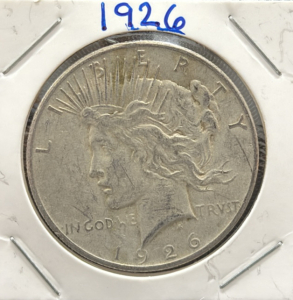 1926 Peace Dollar, United States, Silver Composition