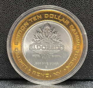 Eldorado Casino $10 Gaming Token, .999 Fine Silver, Brew Brothers Edition