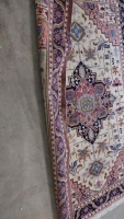 Floral Wool Beige Turkish Rug - 10