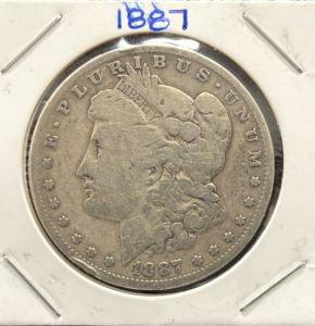 1887 O Morgan Silver Dollar, United States Mint, 90% Silver, 1.5 in Diameter