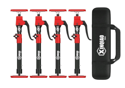 (4) XINQIAO - Third Hand Supports / Cabinet Jacks, Heavy Duty Third Hand Tools W/ Carry Bag. Adjustable Support Pole From 18.5" To 29.5"