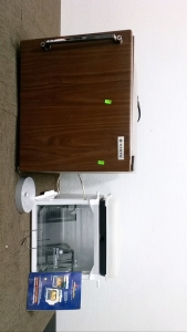 Showtime Rotisserie Oven and Sanyo Mini Fridge (19.5"L x 18.5"W x 16"H)
