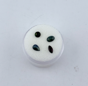 (4) .80ct Natural Black Opal Gemstone Cabochons