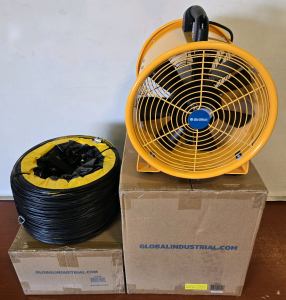 *New* Global Industrial Portable Ventilator Fan w/ Folding Duct Attachment | +$200 Value!