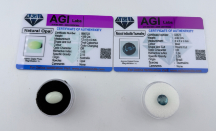 (2) Certified Natural Gemstones w/ COAs