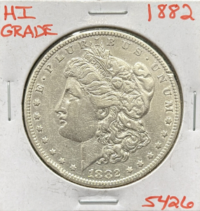 1882 Morgan Dollar, United States, 90% Silver, High Grade
