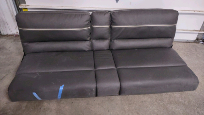 A 5'6&frac12;"x 3&frac12;' (Dark Grey) Toy Hauler Happy Jack RV Sofa