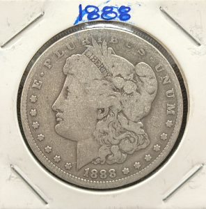 1888 Morgan Silver Dollar, United States, No Mint Mark