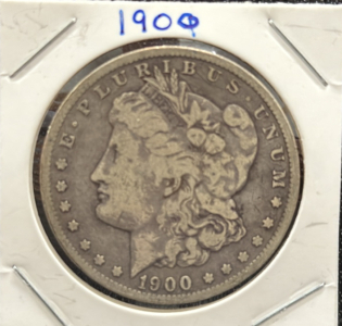 1900 Morgan Dollar, 1 oz Silver, Philadelphia Mint